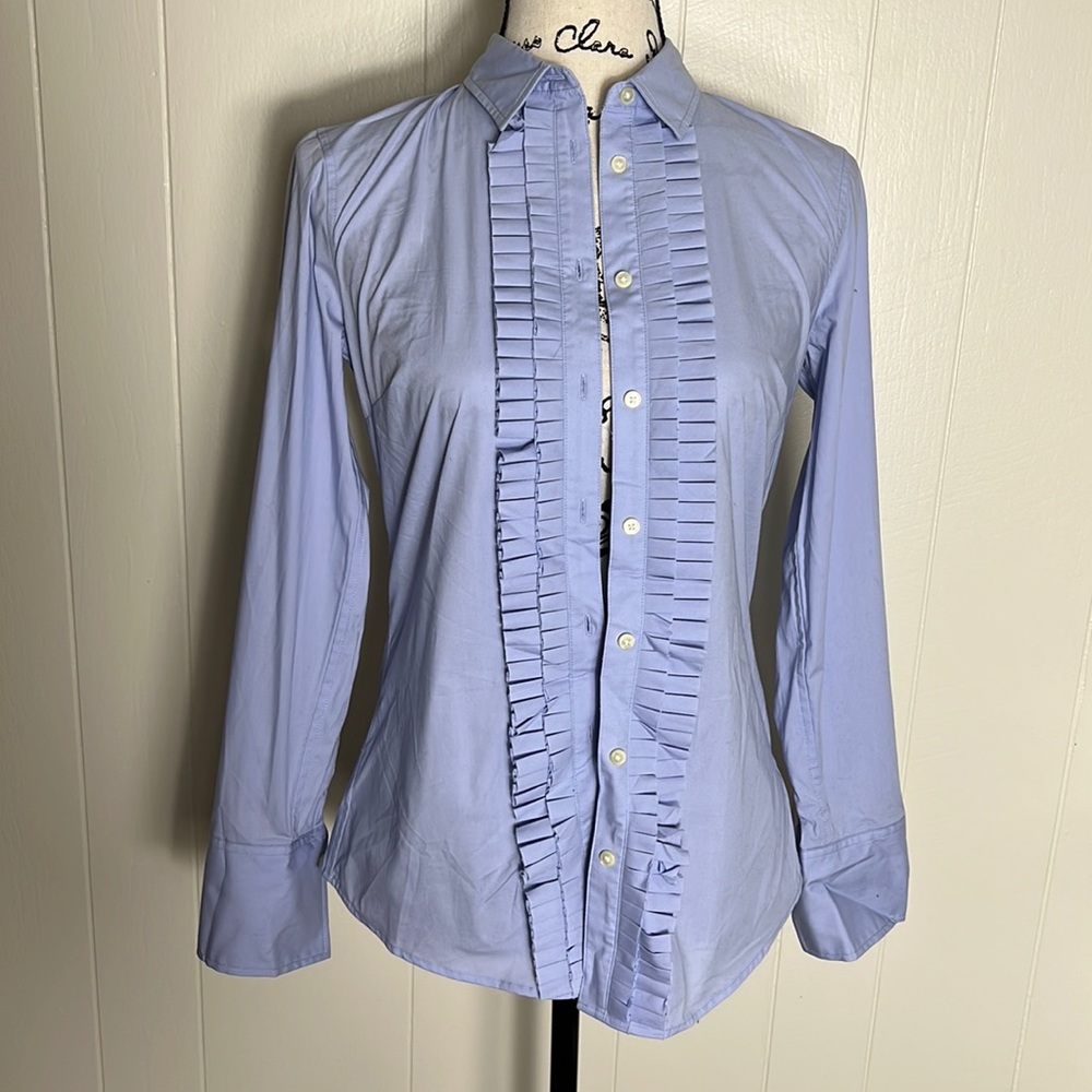 Banana Republic Ruffle Detail Button-Up Blouse